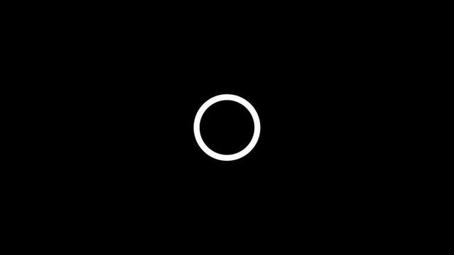 Single circle burst animation with brief expansion on transparent background with alpha channel, 4K resolution