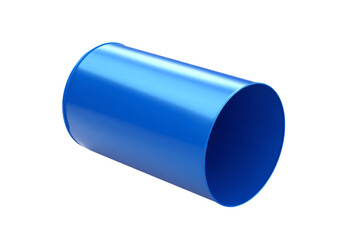 a blue tube on a white background