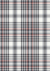 Seamless Gray and Red Plaid Pattern for Fabric Design