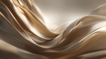 Fototapeta premium Luxurious gold fabric draped in flowing folds