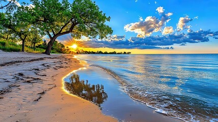 A long-haired woman is standing and brushing her teeth