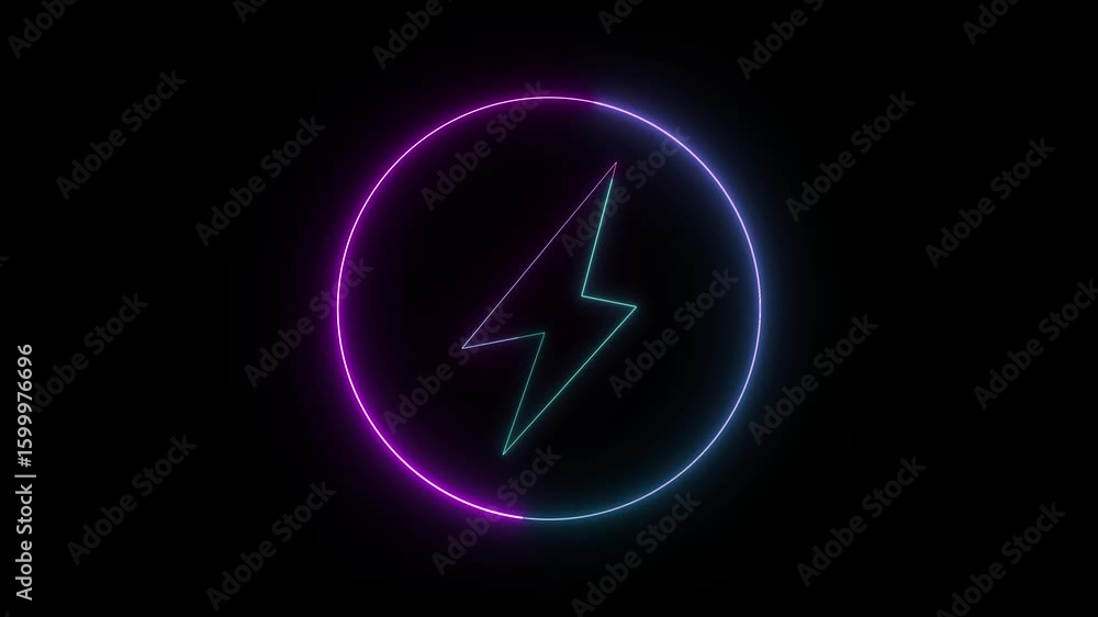 Aufkleber abstract background electric flash. dynamic neon lightning bolt with vibrant motion effects. neon li