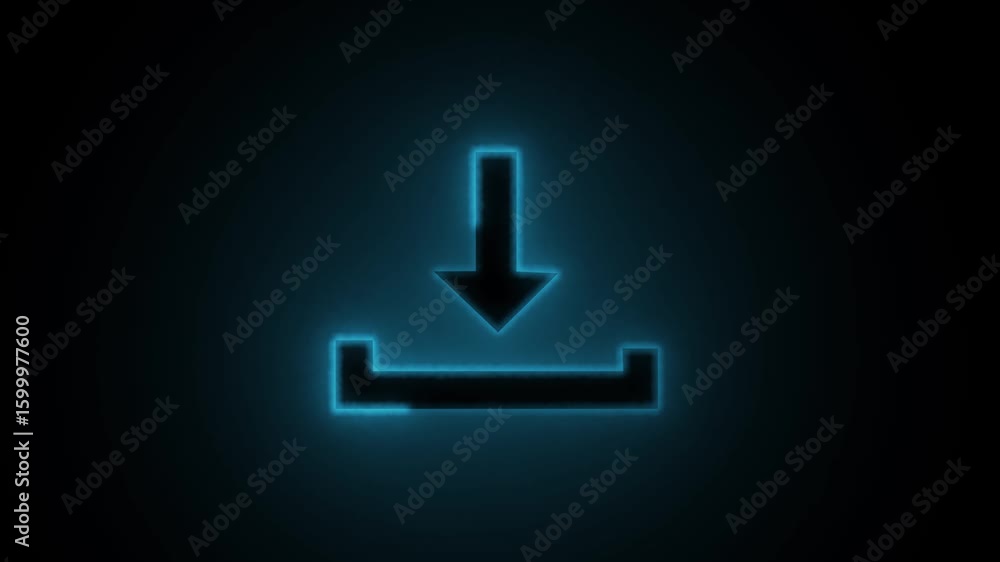 Aufkleber loading progress arrow animation. cyber space futuristic sci-fi seamless loop in 4k ultra hd. downlo