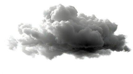 Black cloud isolated on transparent white background cloud Dark storm cloud 3D rendering Clip art cu