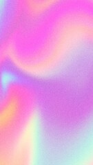 Vibrant gradient swirl in neon pink, purple, pastel tones. Modern Y2K, iridescent style, fluid forms. Digital art, creative banners, social media covers, summer visuals.