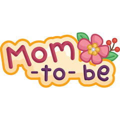 a vector of mom to be text