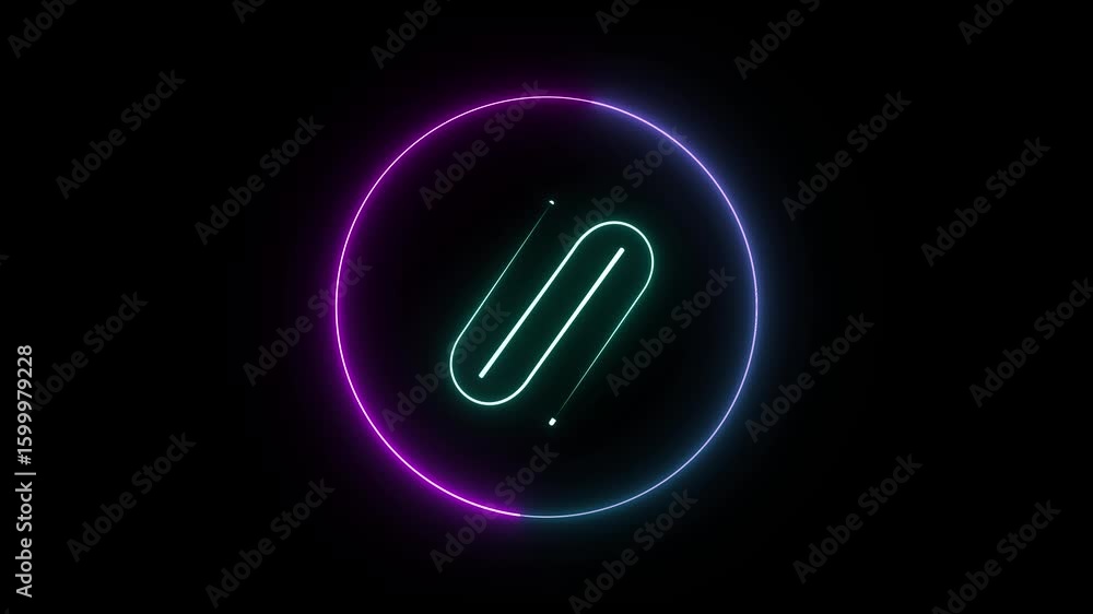 Aufkleber bright energy light rays animation. neon glowing circle with modern abstract motion graphics. seamle