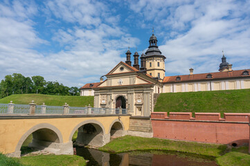 Nesvizh Castle. Belarus. Historical, palace and castle complex.