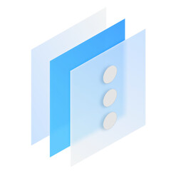 3D Box Rectangle Glassmorphism UI Icon Sign and Symbol Design Illustrator Png Svg	
