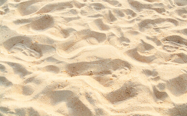 Nature travel background, sand beach close up texture summer desert zen garden coast ocean for...