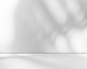 Grey wall shadow background kitchen floor white abstract studio concrete table white texture light...