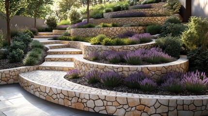 Stunning terraced garden design