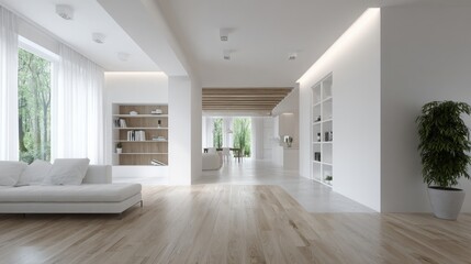 Fototapeta premium The interior of a modern living room in a modern style, designed for advertising and home decoration