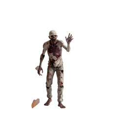 arafed zombie with a knife and a piece of bread