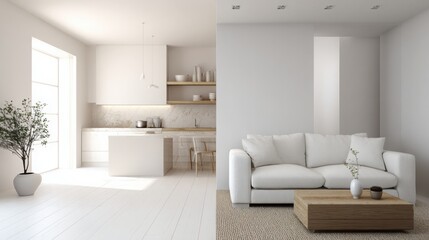 The interior of a modern living room in a modern style, designed for advertising and home decoration