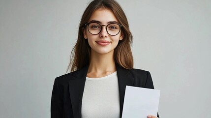 Dynamic Professional Woman with Document