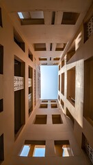Abstract View of Traditional Courtyard Architecture