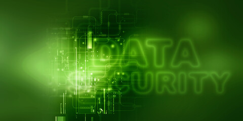 Fototapeta premium 2d illustration data security concept 