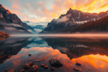 Sunrise over the mountains