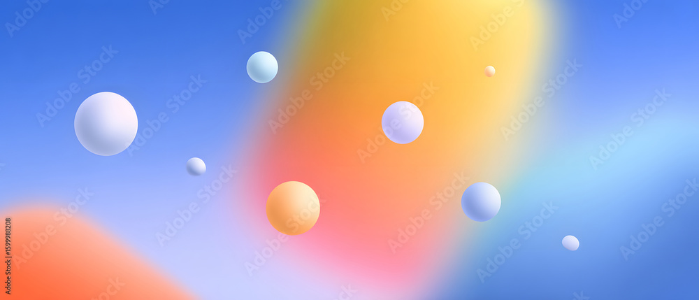 Aufkleber minimalist abstract composition with soft color gradients
