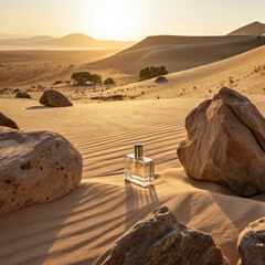4K Perfume Bottle in the Desert