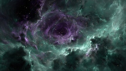 Abstract Colorful Space Nebula