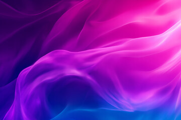 Obraz premium Neon colors flow, grainy texture effect, purple pink blue color gradient background blurred futuristic banner design. Hybrid realistic photo of neon colors flow, grainy texture effect background
