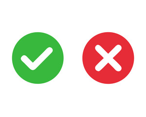 yes and no buttons vector icon