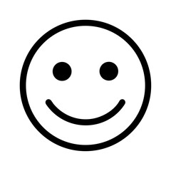 Fototapeta premium Happy smiley face or emoticon line art vector