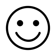 Fototapeta premium Happy smiley face or emoticon line art vector