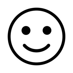 Fototapeta premium Happy smiley face or emoticon line art vector