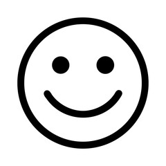 Fototapeta premium Happy smiley face or emoticon line art vector