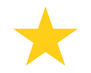 Obraz premium Gold Star or favorite flat icon vector art