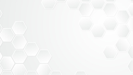 White background with hexagon. Modern hexagon design background abstract. Geometric shape technology digital hi tech concept 