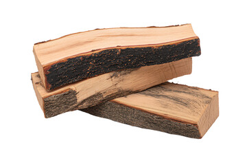 a couple of logs sitting next to each other