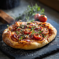 pizza, essen, cheese, italiener, isoliert, baked, mahl, 