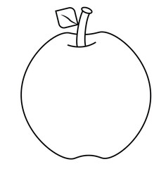 Cute cartoon hand drawn vector guava outline.