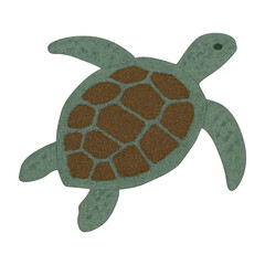 PNG Whimsical sea turtle illustration.