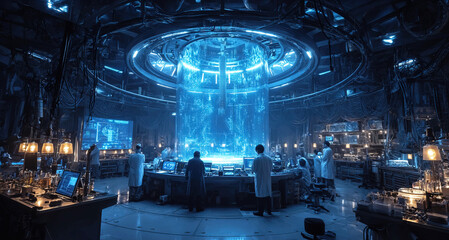 Scientific laboratory explores teleportation with group of researchers and advanced technology