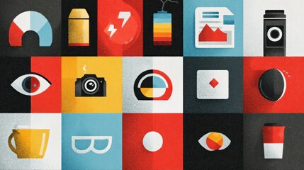 Flat design icons collection