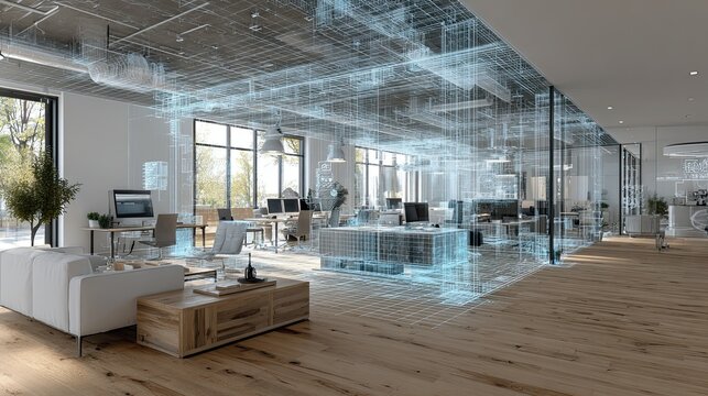 Smart home technology for businesses offering advanced automation and connectivity solutions in modern office environments