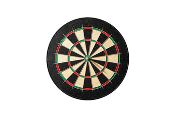 Dartboard isolated, darts game or target sport, recreation, may be pub game and leisure activity, bullseye, precision testing.