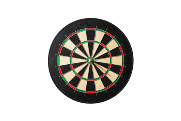 Dartboard isolated, darts game or target sport, recreation, may be pub game and leisure activity, bullseye, precision testing.