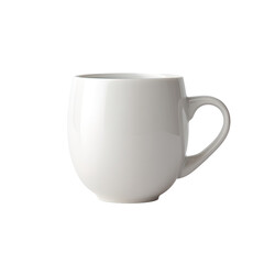 Elegant White Ceramic Coffee Mug with Smooth Surface and Comfortable Handle for Stylish Beverage Presentation
