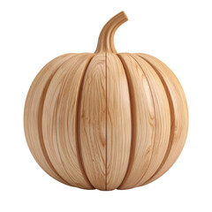 there is a wooden pumpkin shaped like a pumpkin on a black background