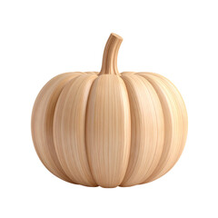 there is a wooden pumpkin sitting on a black surface