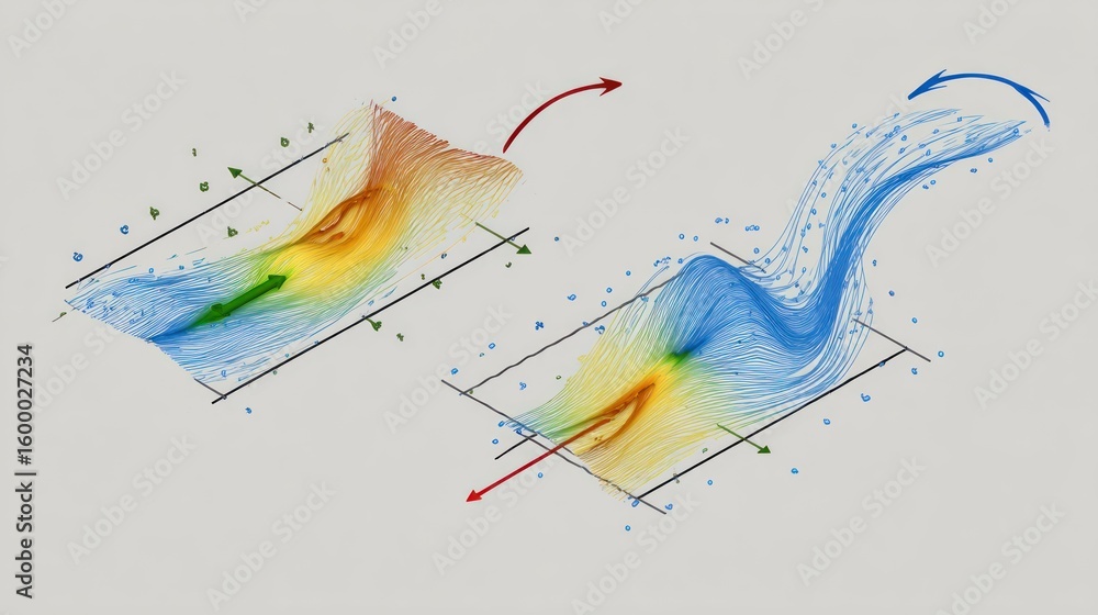 Poster fluid flow simulation visualizations