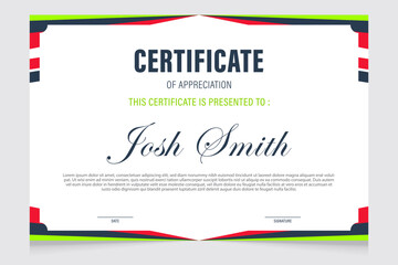 modern minimalist theme certificate template design
