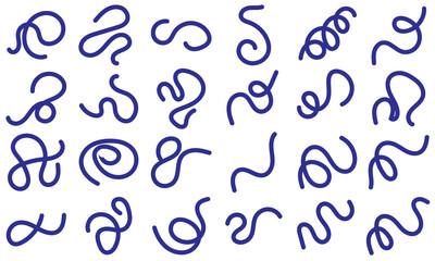 Minimalist squiggle-style  in bold on a light . Repeating playful loops form a visual rhythm.  Pictograms and infographics for mobile apps. vector illustration.