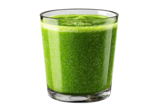 Refreshing green smoothie drink kitchen beverage healthy close-up. Isolated on transparent background, png. - Powered by Adobe